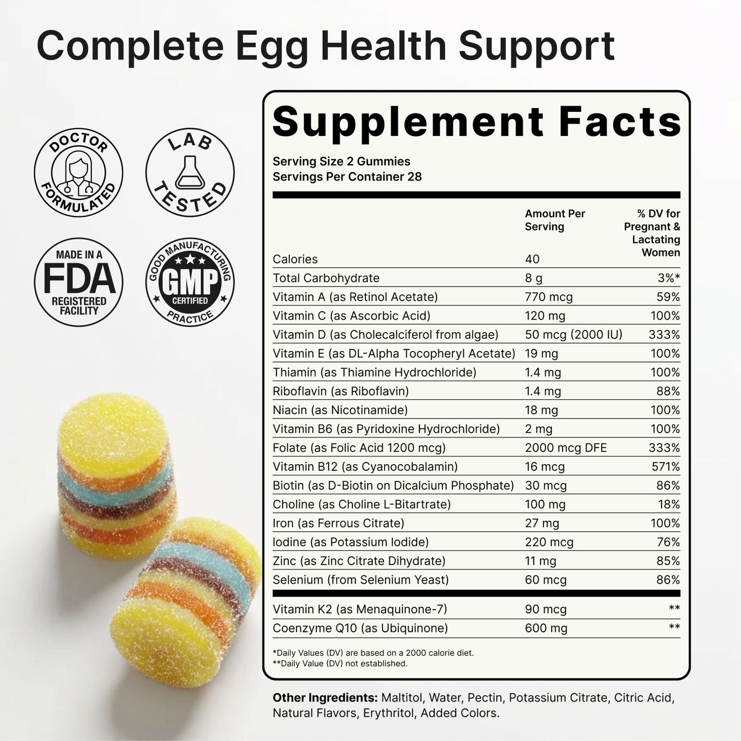 Egg Support Gummies